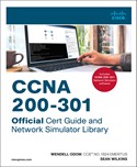 book cover: CCNA 200-301 Official Cert Guide and Network Simulator Library